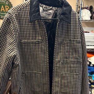 Alpine Design Men's Black and White Plaid Jacket